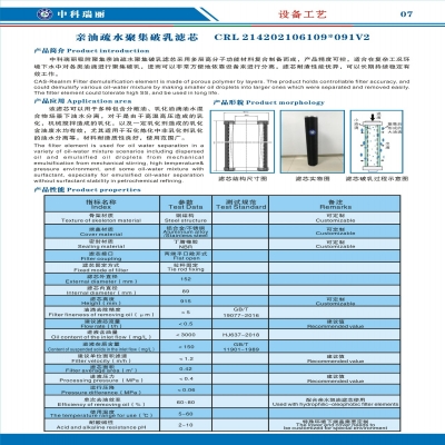 中科瑞麗聚集誘導(dǎo)分離工藝破乳濾芯